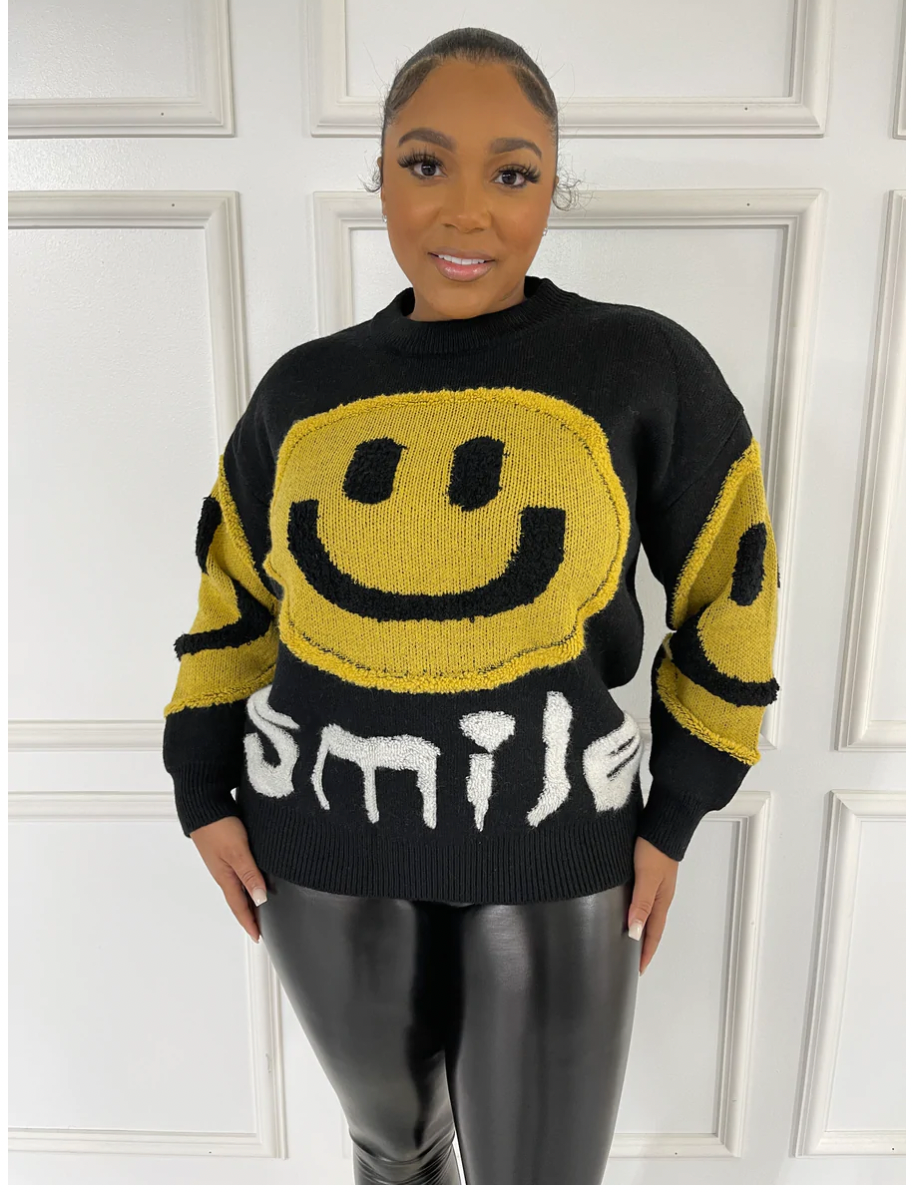 Smiley sweater hot sale