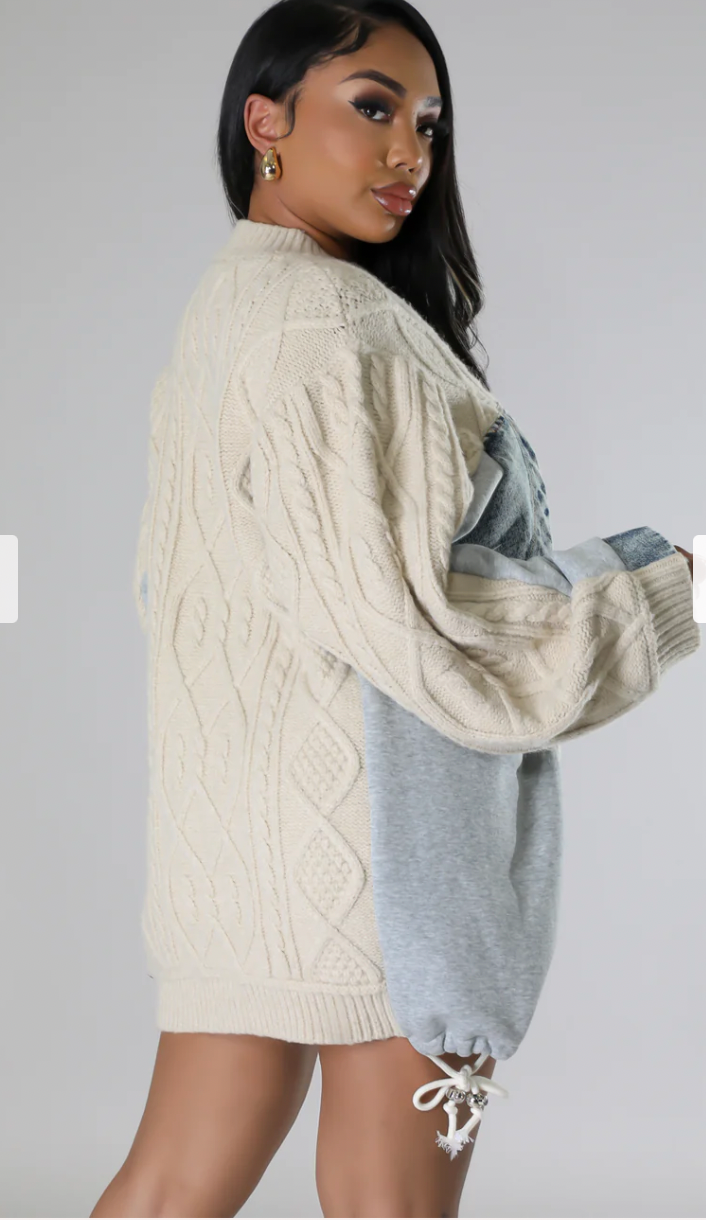 Detail Denim Sweater/ Dress