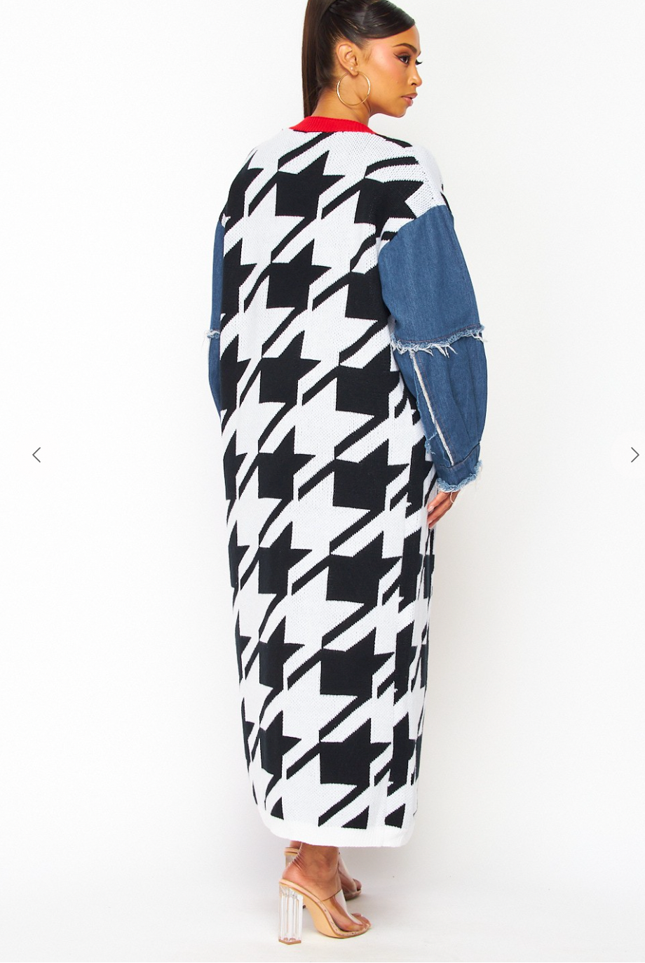 Night Out Houndstooth Cardigan